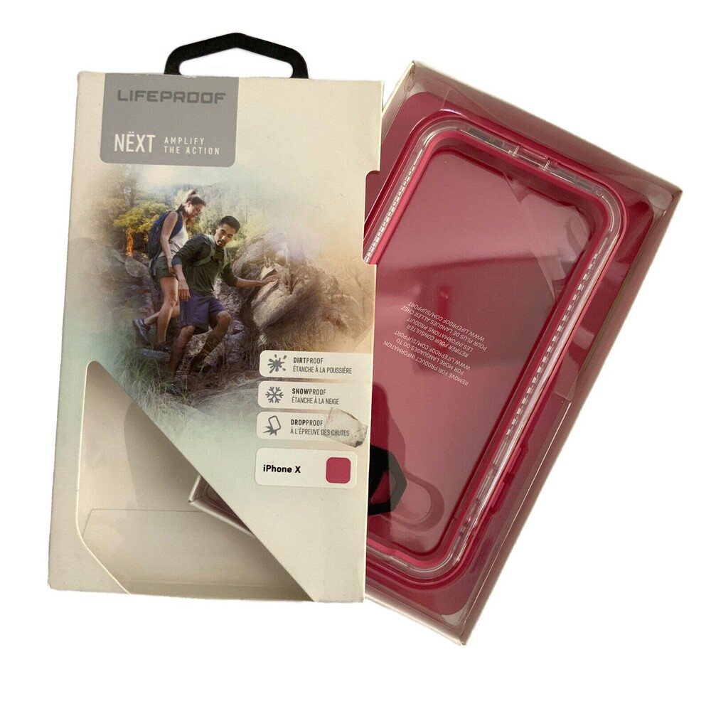 Lifeproof Next iPhone X Phone Case Pink Dirt Proof Snow Proof Drop Proof